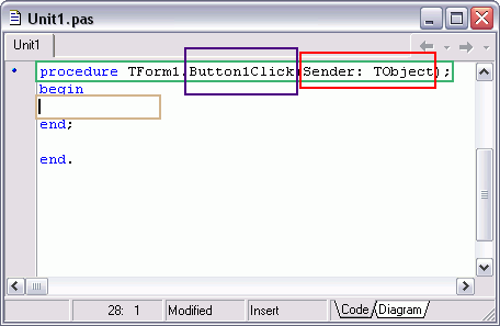 Turbo Делфи команды. Команды Делфи. Обработчик событий в Делфи.